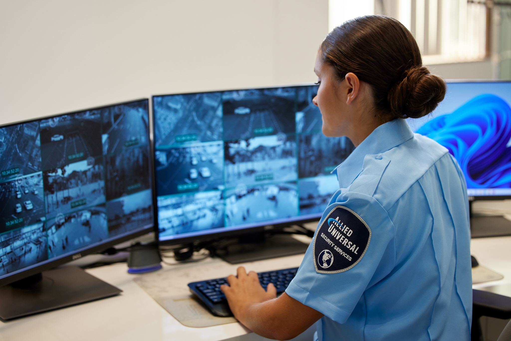 security guard looking at screen