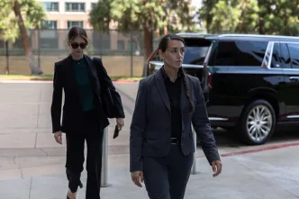 two people walking