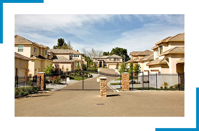 Residential area with houses