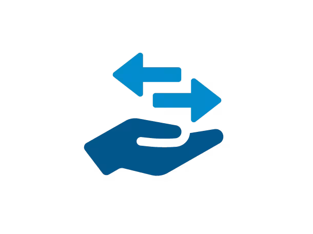 hand and arrow icon