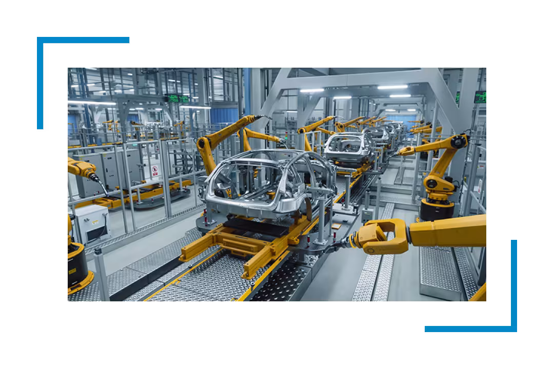 assembly line for automobiles, janitorial services