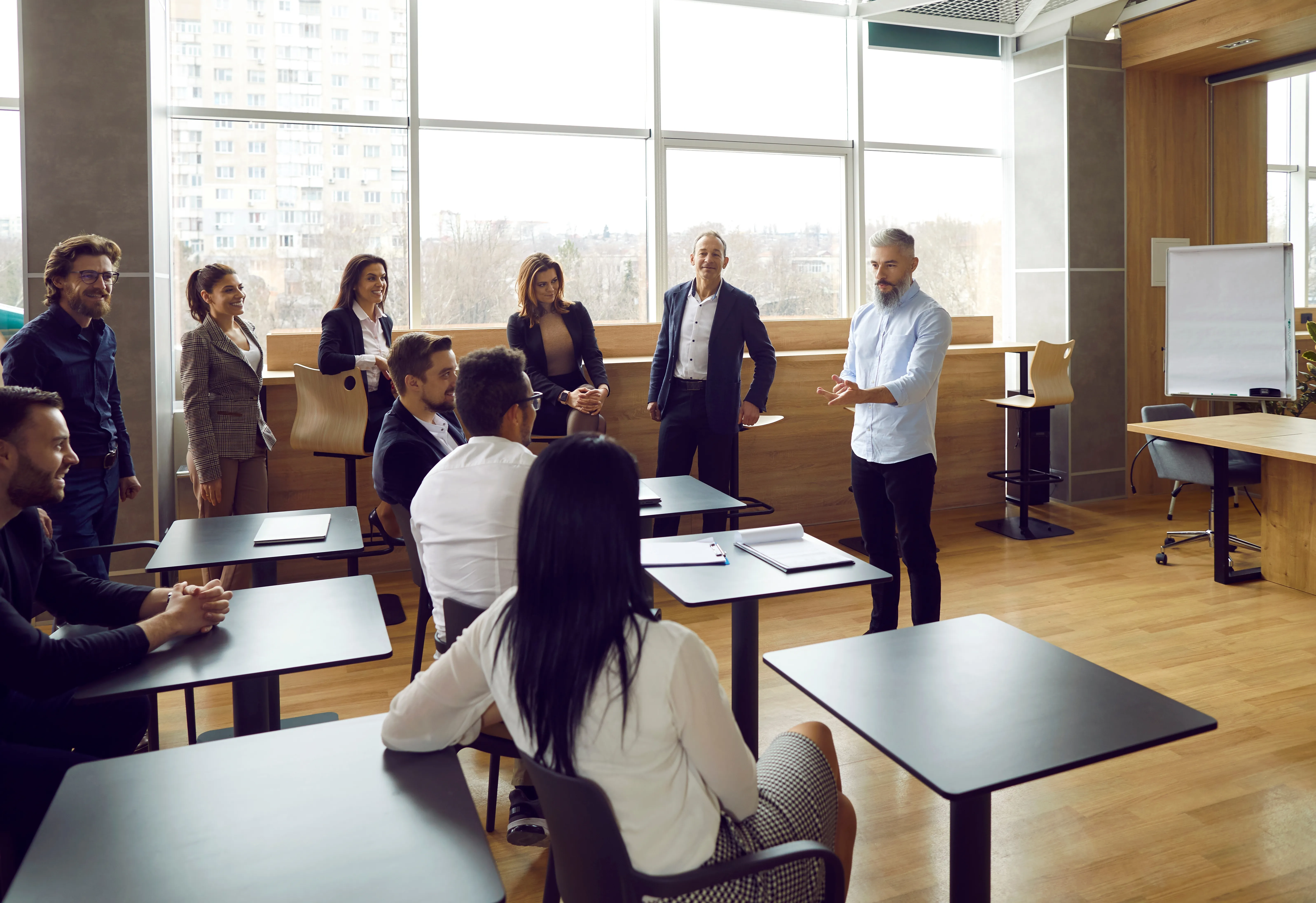 training in a room
