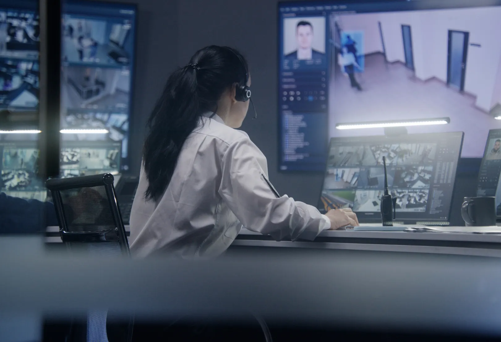 women looking at AI video