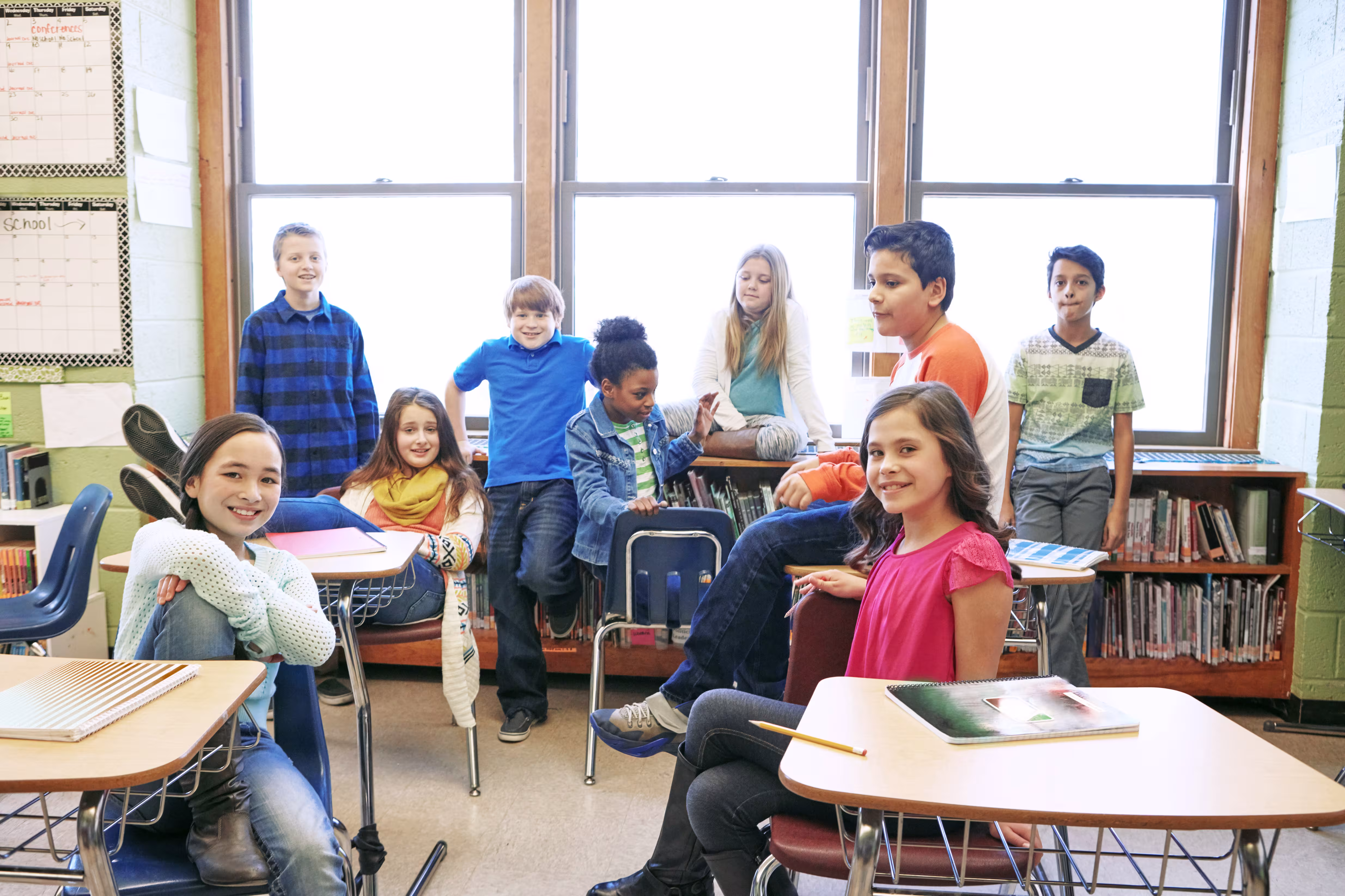 kids in a classroom
